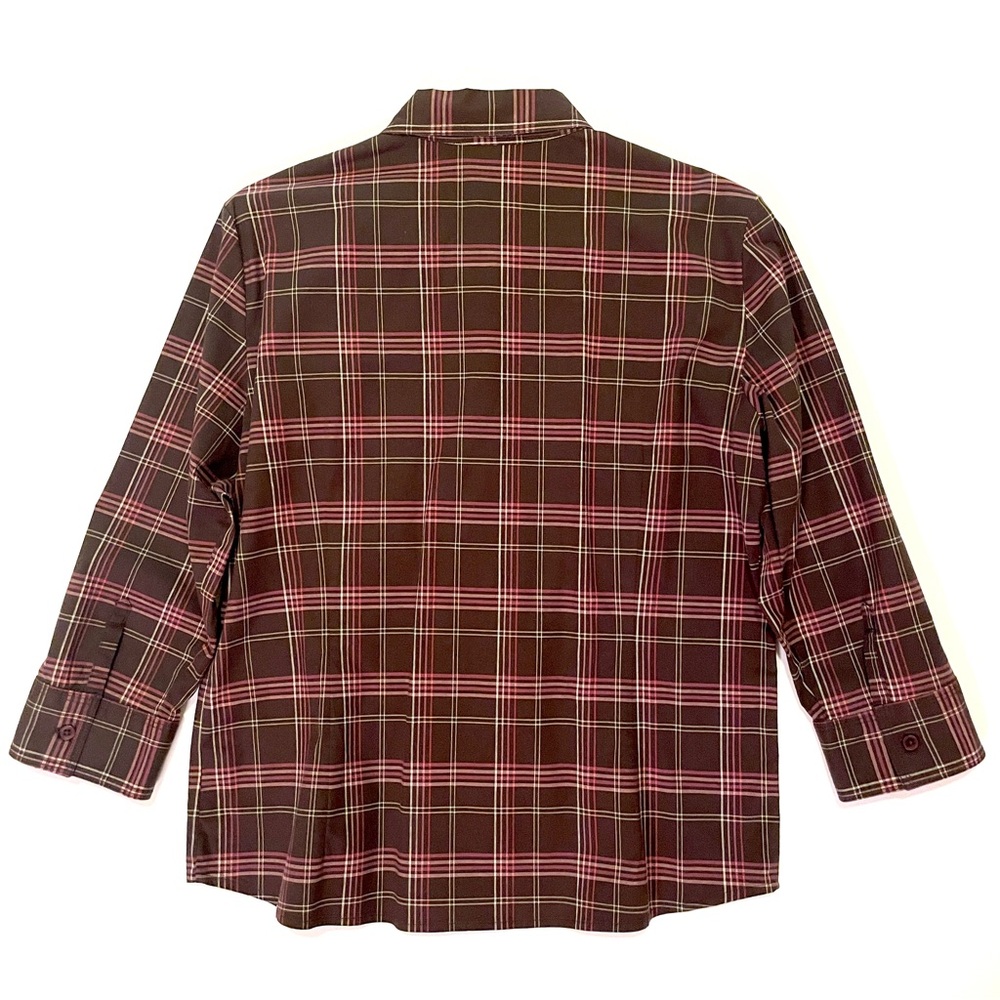 St. John’s Bay 3/4 sleeve button down shirt top - Picture 3 of 3